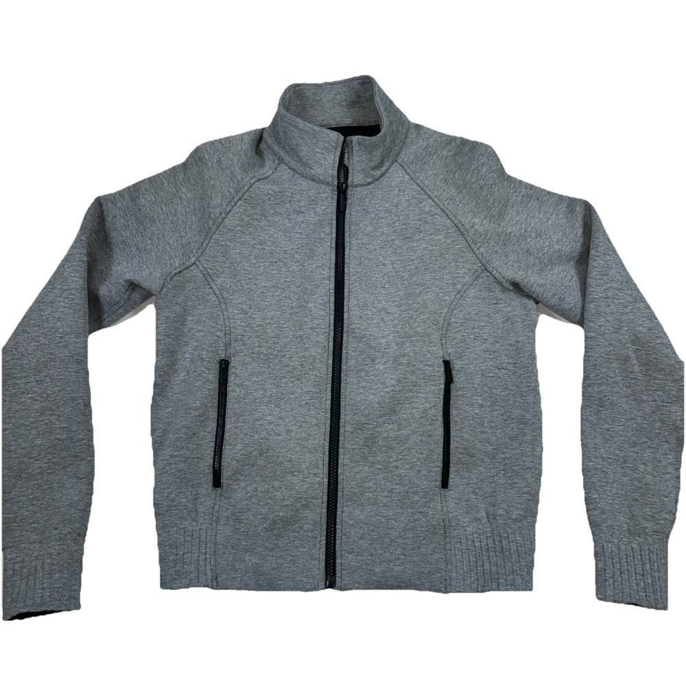 Lululemon Jacket Womens 8 Gray‎ Full Zip Athletic Track Jacket Stretch